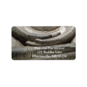 Buddha Hand Mudra Meditation Posture Label