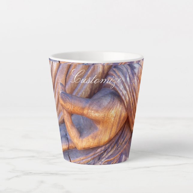 Buddha Hand Mudra Thunder_Cove Latte Mug (Front)