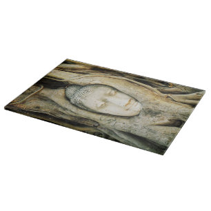 Buddha Head in the Fig Tree .. Ayutthaya, Thailand Cutting Board