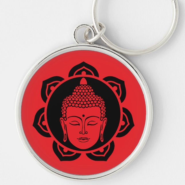 Buddha Head Meditation Jewellery Key Ring (Front)