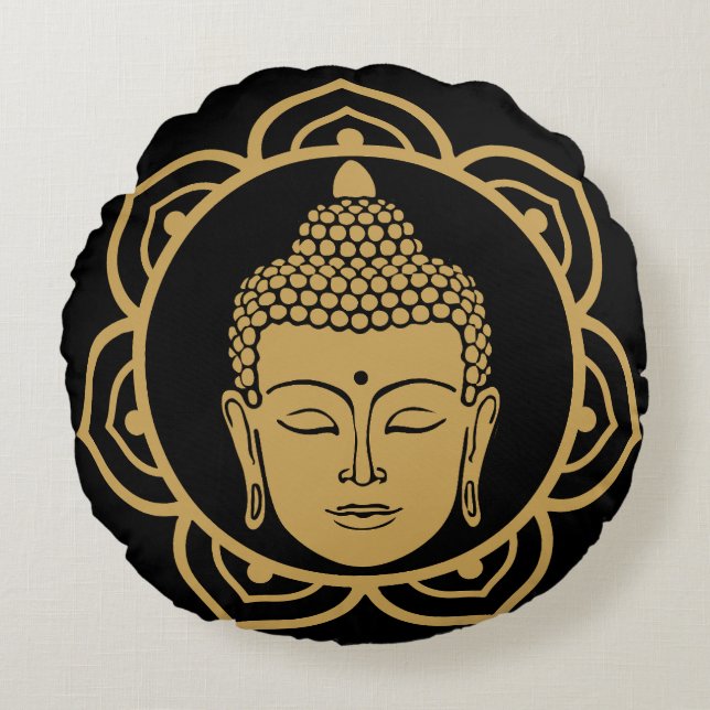 Buddha Head Meditation Pillow (Front)