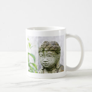 Buddha head statue coffee mug