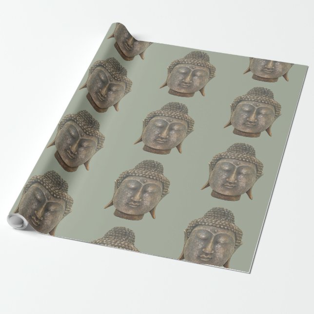 Buddha Head Wrapping Paper (Unrolled)