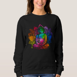 Buddha Headphones Rainbow DJ Musician Practioner Sweatshirt