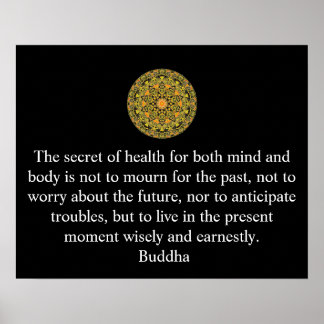 Buddha health inspirational quote poster
