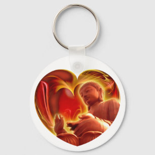 BUDDHA Heart Key Ring