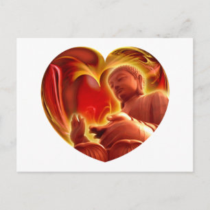 BUDDHA Heart Postcard