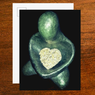 Buddha holding Heart of Stone Postcard
