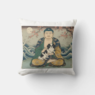 Buddha holding Japanese Chin Cushion