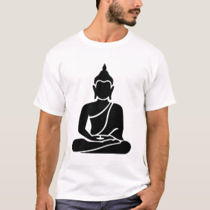 Buddha Icon Silhouette Vector Illustration T-Shirt