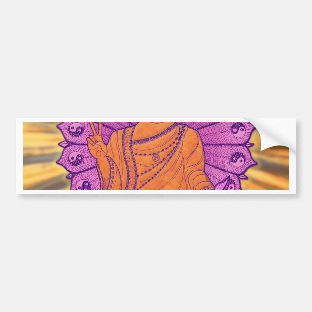 Buddha Illuminated Bumper Sticker (Front)