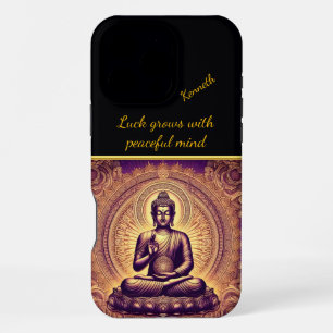 Buddha in a peaceful lotus garden iPhone 16 pro max case
