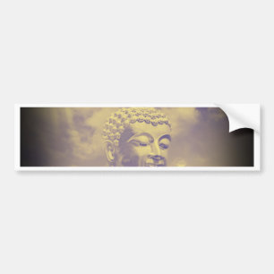 buddha in coloured clouds with artificial sun bumper sticker
