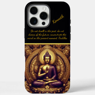 Buddha in gold relief. iPhone 16 pro max case