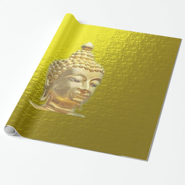 buddha in gold wrapping paper (Unrolled)