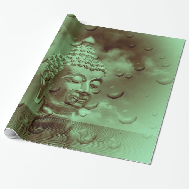 buddha in green wrapping paper (Unrolled)