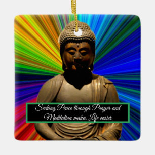 Buddha in Meditation Ceramic Ornament