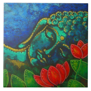 BUDDHA IN MY GARDEN 6" X 6" PHOTO TILE