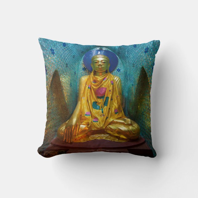 Buddha In Ornate Alcove Cushion (Front)