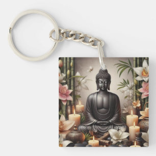 Buddha in Prayer Keychain