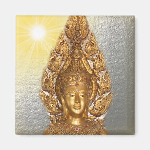 buddha in silver magnet