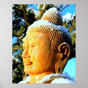 buddha in snow poster