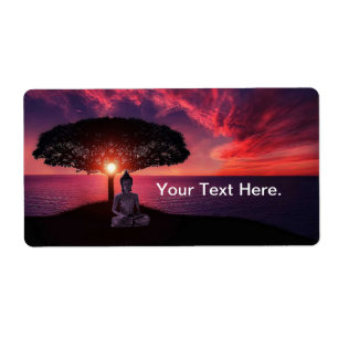 Buddha in the Red Evening Sky