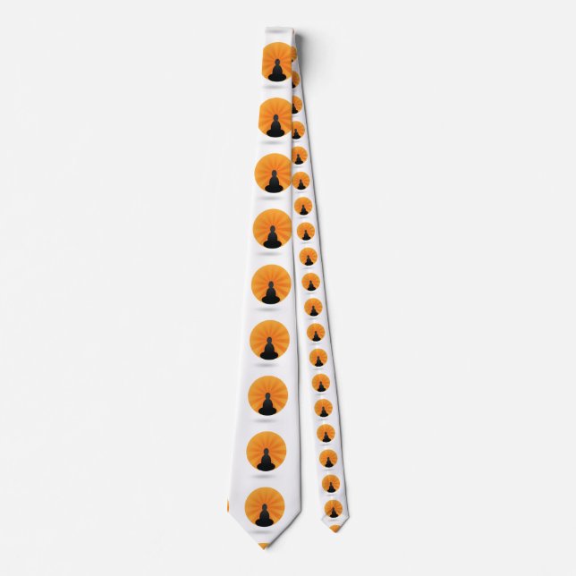 buddha in the sunrise,buddhism,zen, tie (Front)