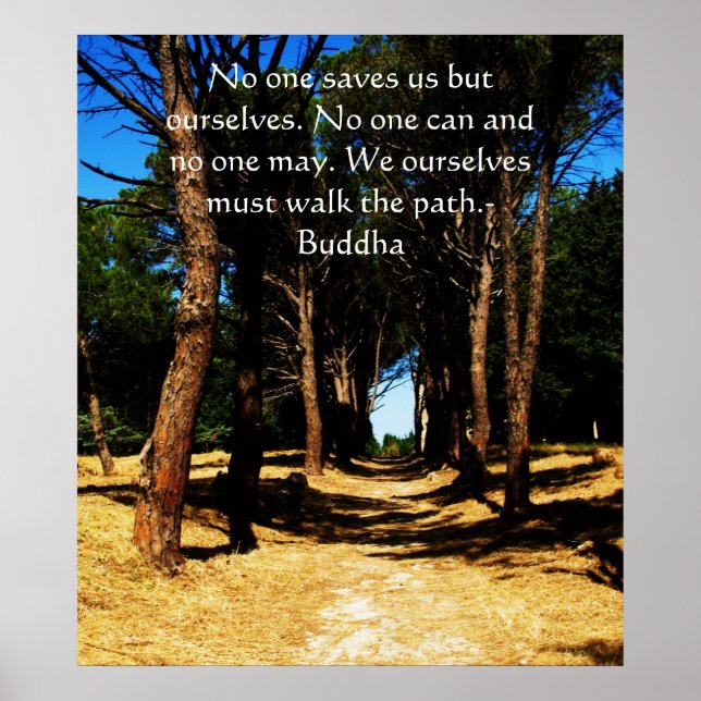 Buddha inspirational  path QUOTE poster (Front)
