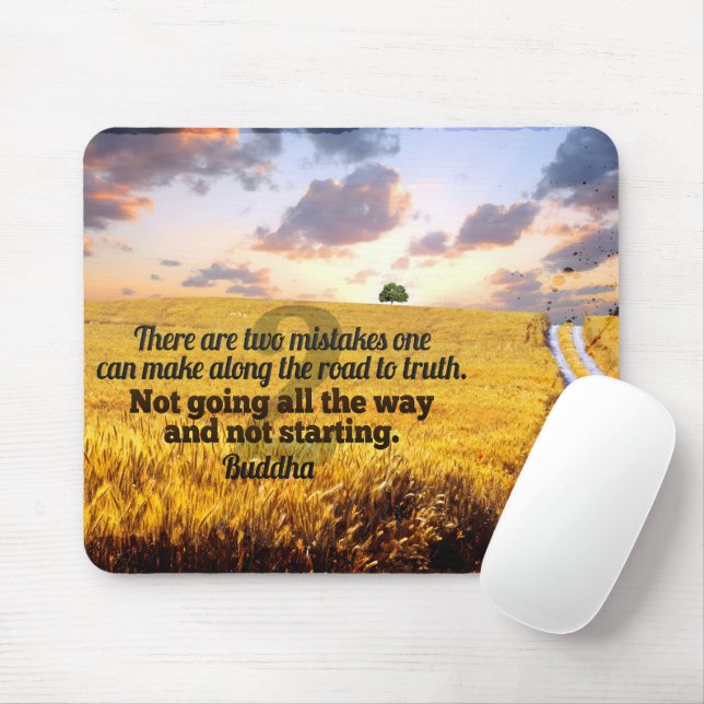 Buddha Inspirational Quote "Road to truth" Mouse Pad (With Mouse)
