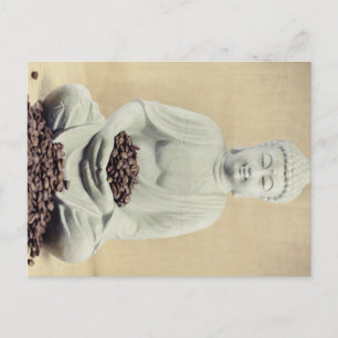 Buddha Kaffeebohnen Postcard