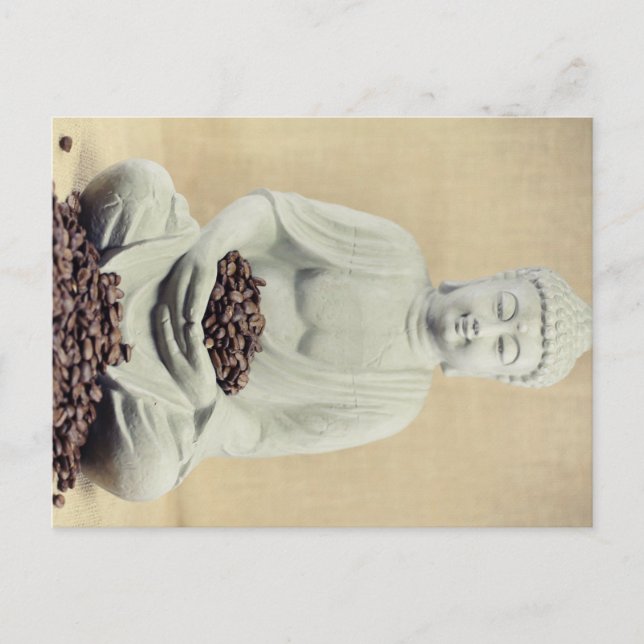 Buddha Kaffeebohnen Postcard (Front)