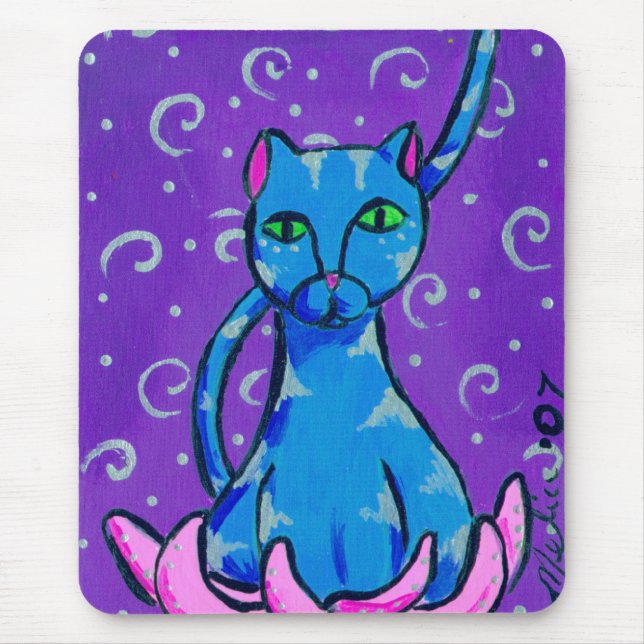 Buddha Kitty Mouse Pad (Front)
