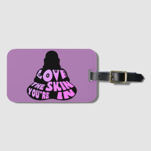 Buddha Love Purple Luggage Tag