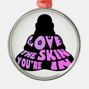 Buddha Love Purple Metal Ornament