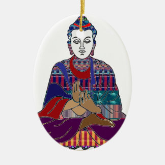 BUDDHA Mahatma Buddhism Kind peace LOVE LIGHT Ceramic Ornament
