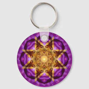 Buddha Mandala Art Key Ring