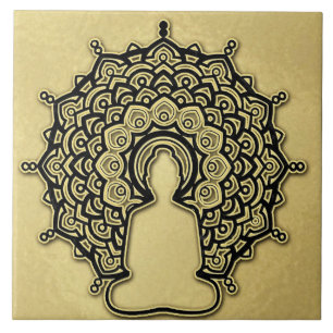 Buddha Mandala Ceramic Tile. Tile