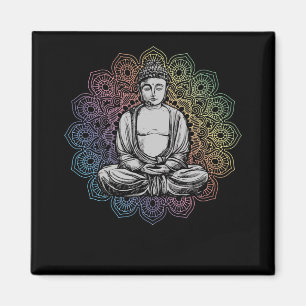 Buddha Mandala Yoga Spiritual Buddhism Magnet