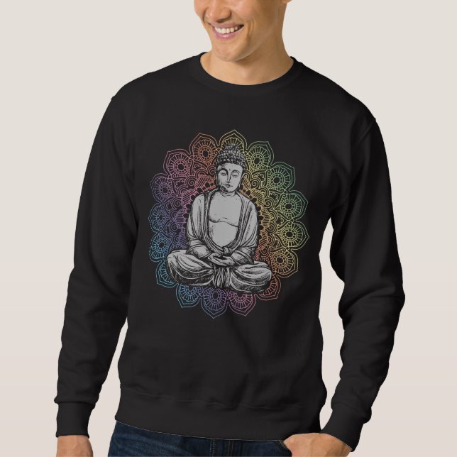 Buddha Mandala Yoga Spiritual Buddhism Sweatshirt (Front)