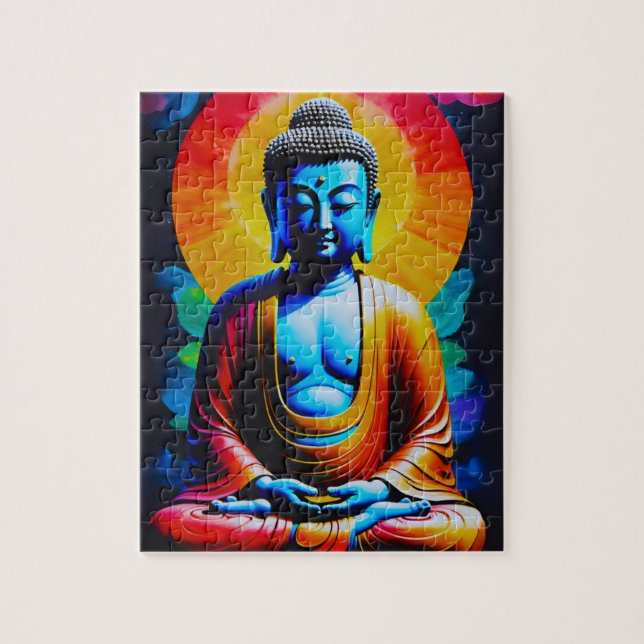 Buddha Meditates  Jigsaw Puzzle (Vertical)