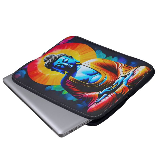 Buddha Meditates  Laptop Sleeve (Front Bottom)