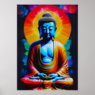 Buddha Meditates Poster