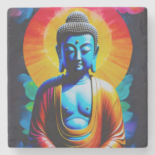 Buddha Meditates Stone Coaster