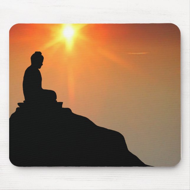 Buddha Meditating Mouse Pad (Front)