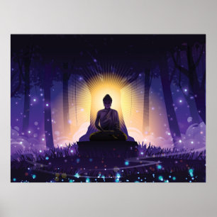 Buddha Meditating Poster