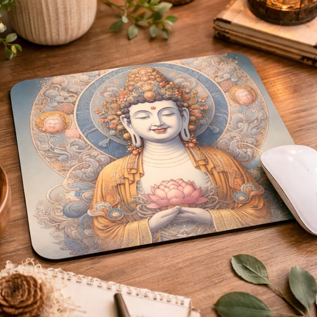 Buddha Meditation Art Zen Spiritual Aesthetic Calm Mouse Pad (Creator Uploaded)