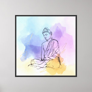 Buddha Meditation Canvas Wall Art Zen Home