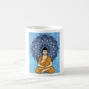 Buddha Meditation Mandala Retro Coffee Mug