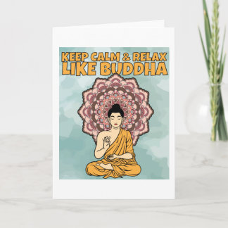Buddha Meditation Mandala With Saying Card